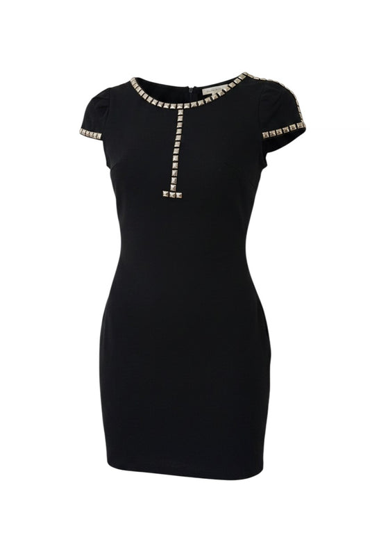 Black Crystal Chain Mini Dress — Viva La Gloria