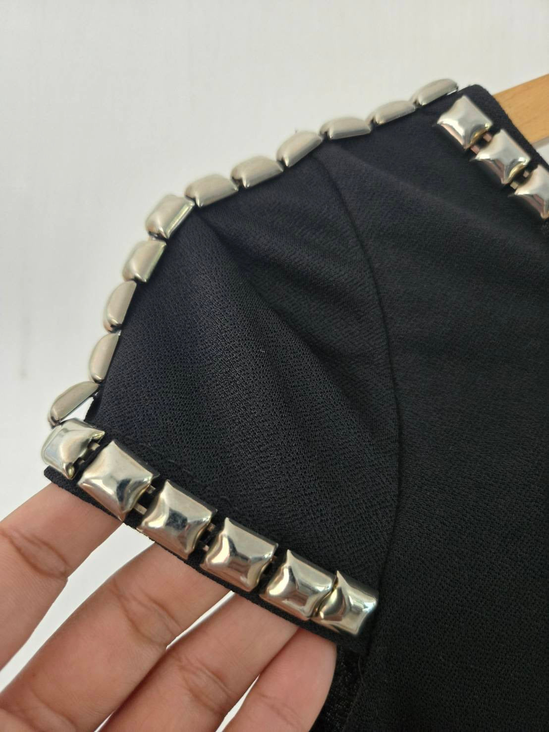 Black Crystal Chain Mini Dress — Viva La Gloria