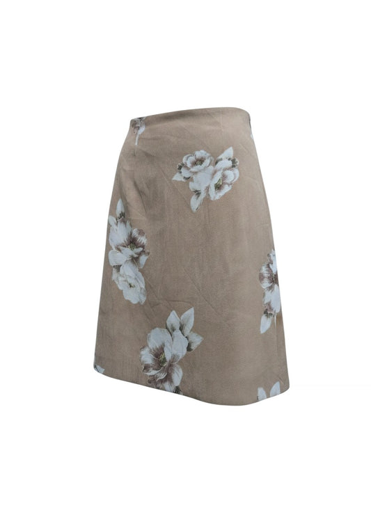 BE RADIANCE Beige Floral Skirt