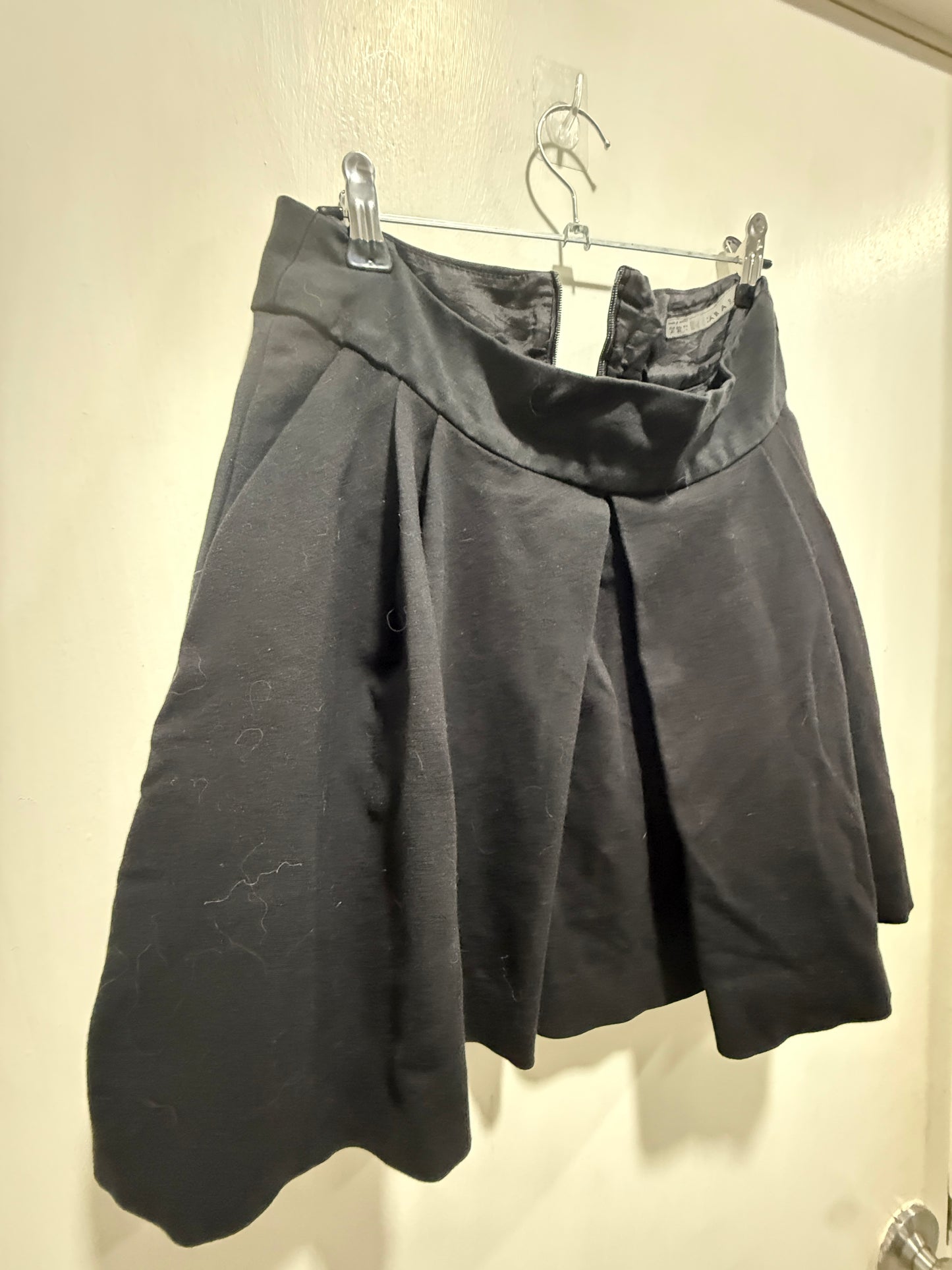 Zara Black Pleated Mini Skirt XS