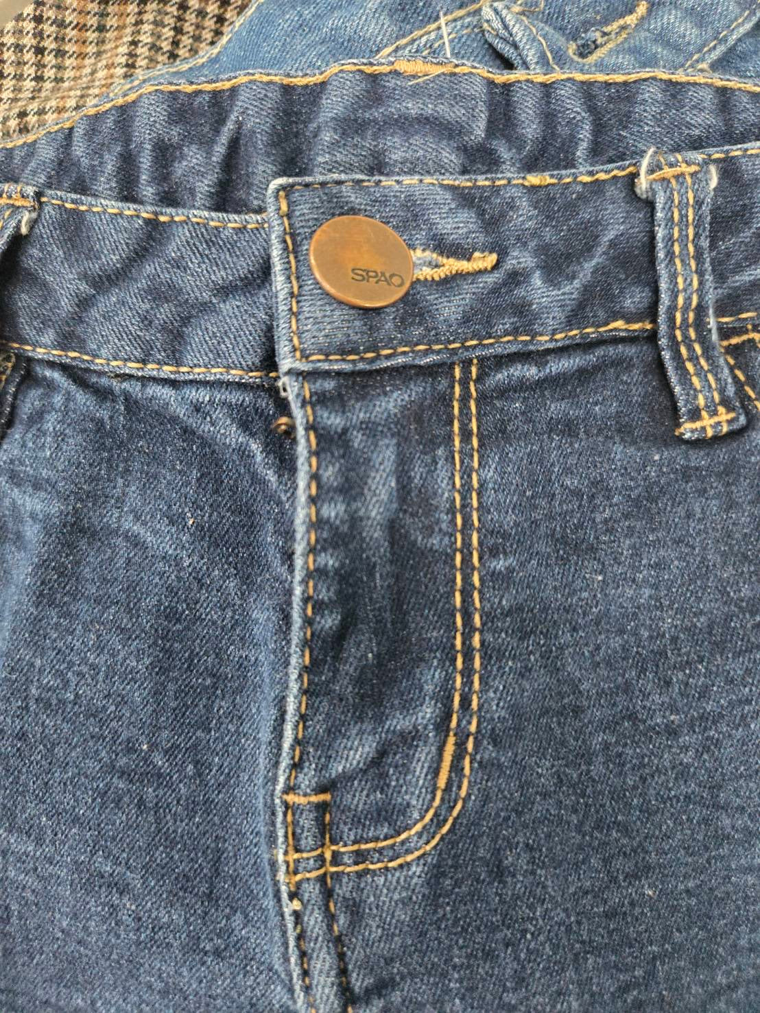 SPAO Dark Wash Denim Shorts Low-Rise Size 67