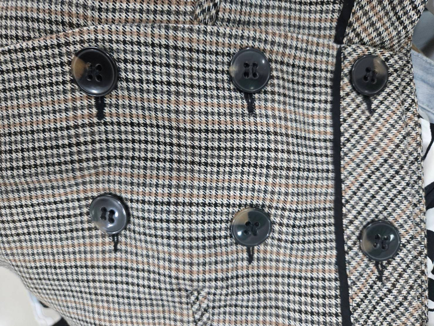 Zara Basic Brown Plaid Mini Skirt Asymmetrical EUR S