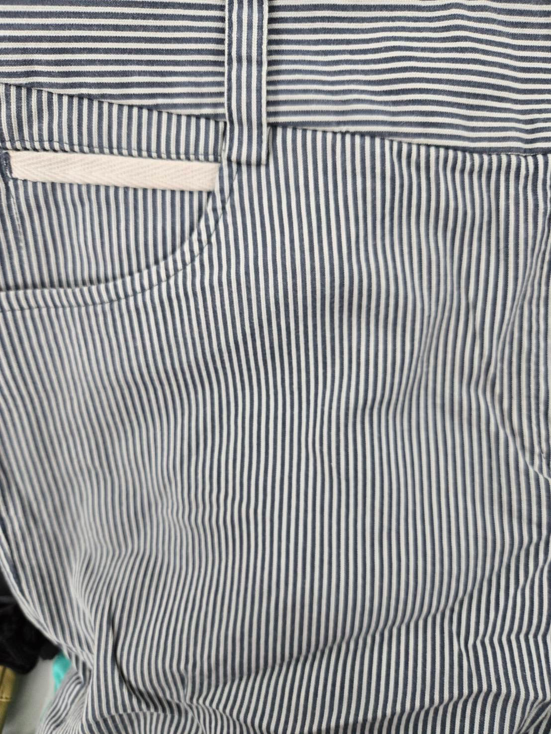 Rafaella Blue White Pinstripe Bermuda Shorts Size 10 Men