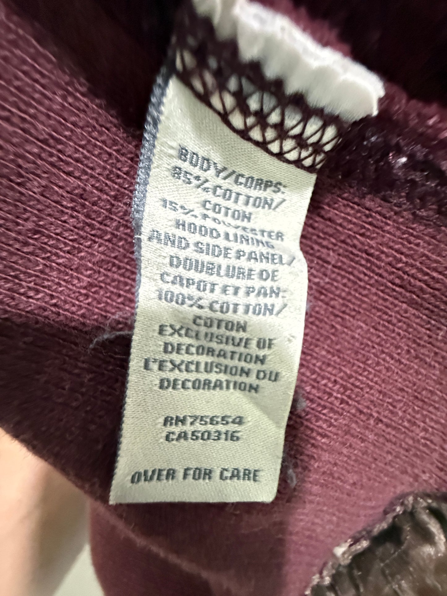 Abercrombie & Fitch Maroon Hooded Sweatshirt L