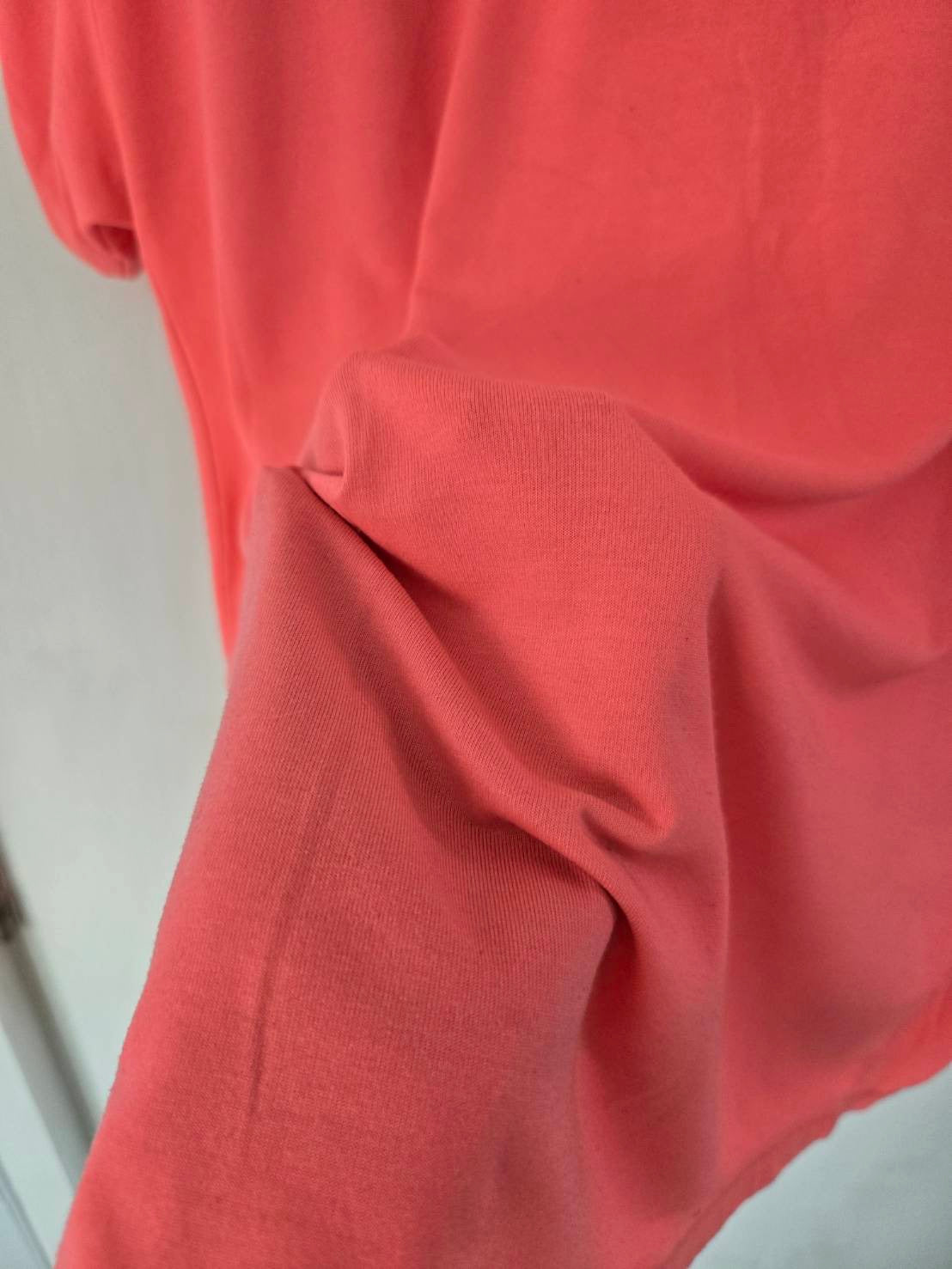 Coral Orange V-Neck T-Shirt — Uniqlo