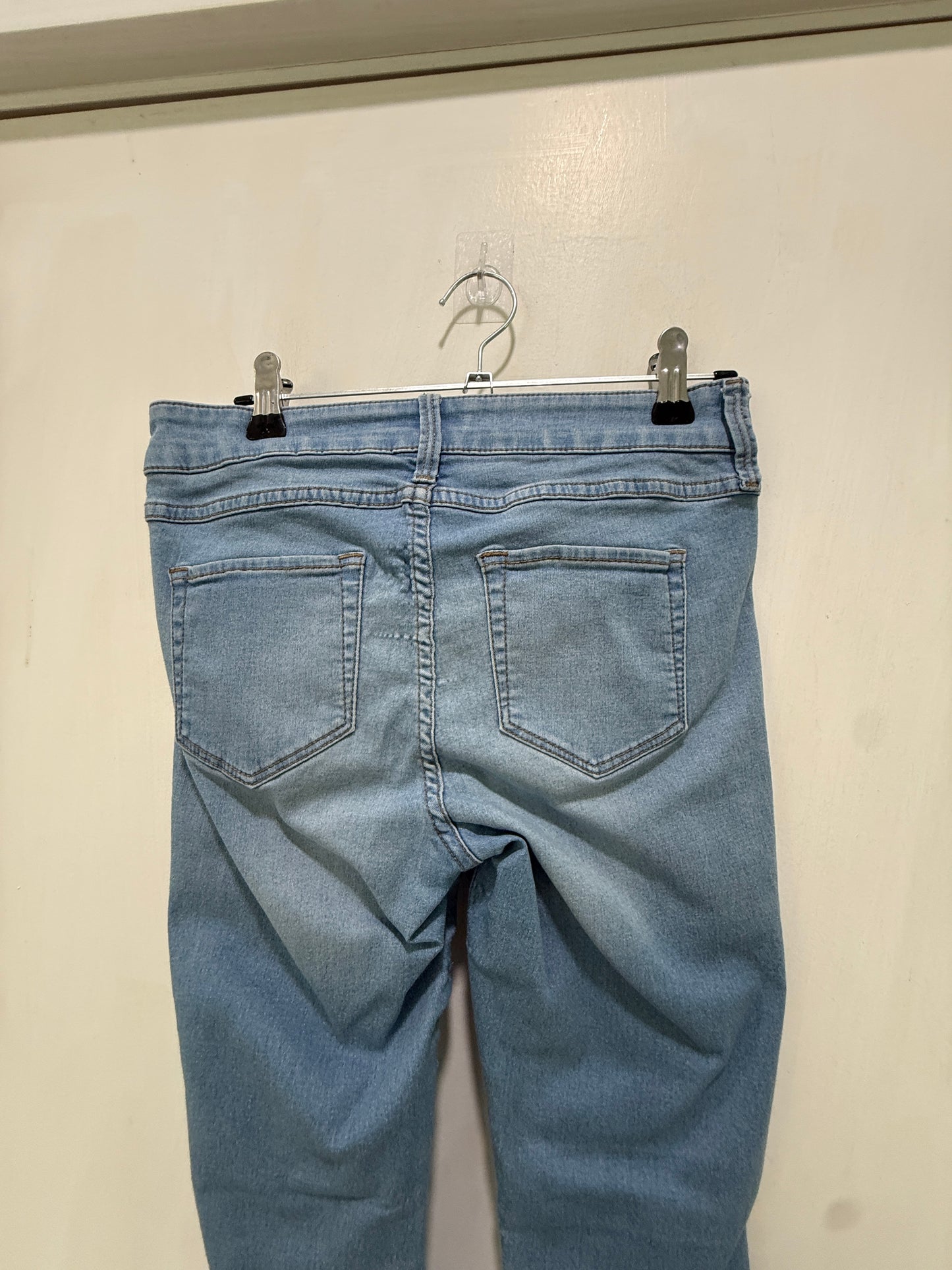 Earth Music & Ecology Blue Raw-Hem Skinny Jeans S