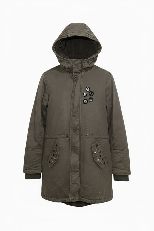 Army Parka Jacket — Khaki — Unisex — Pink Sand
