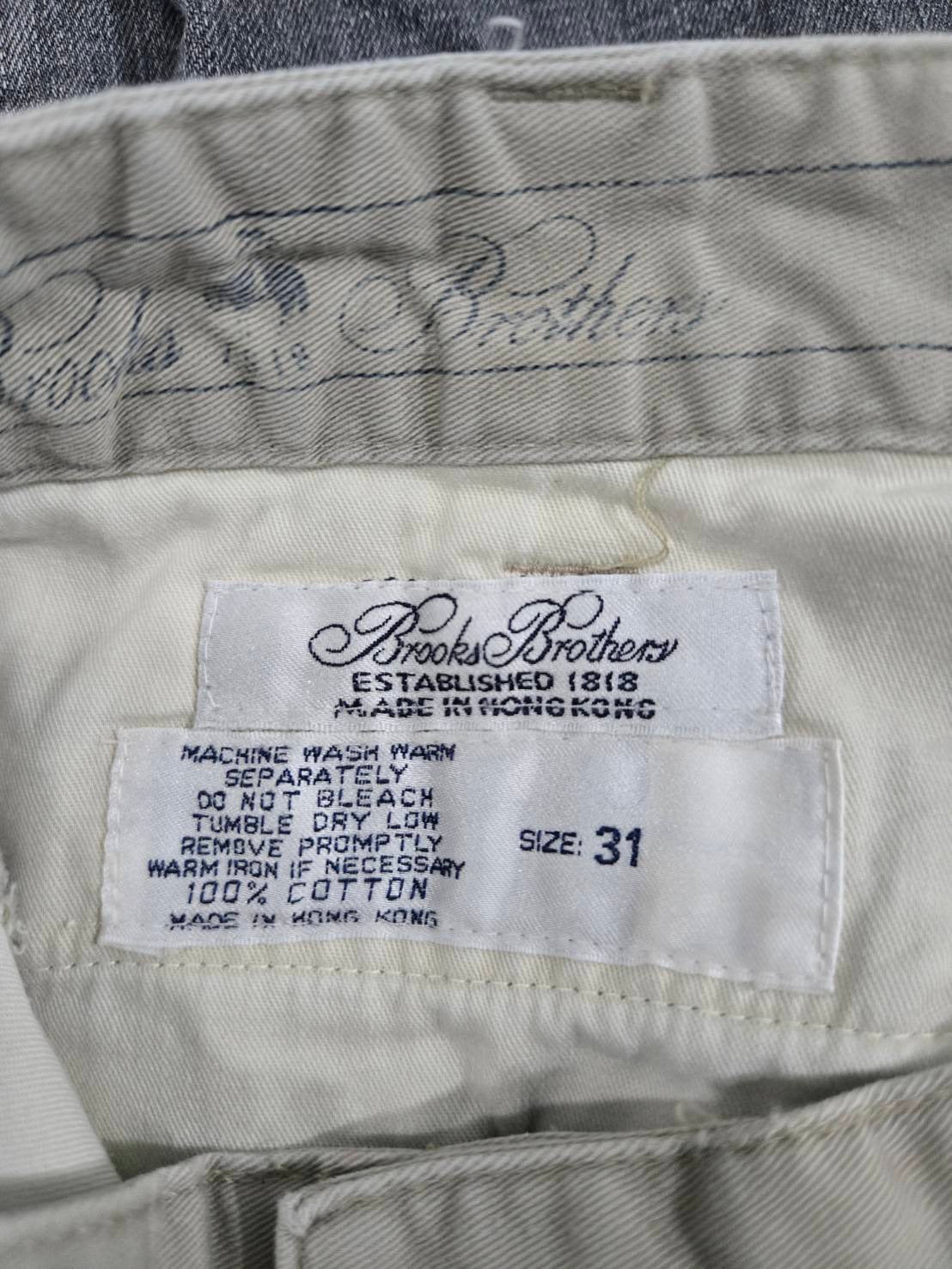 Brooks Brothers Beige Pleated Chino Shorts