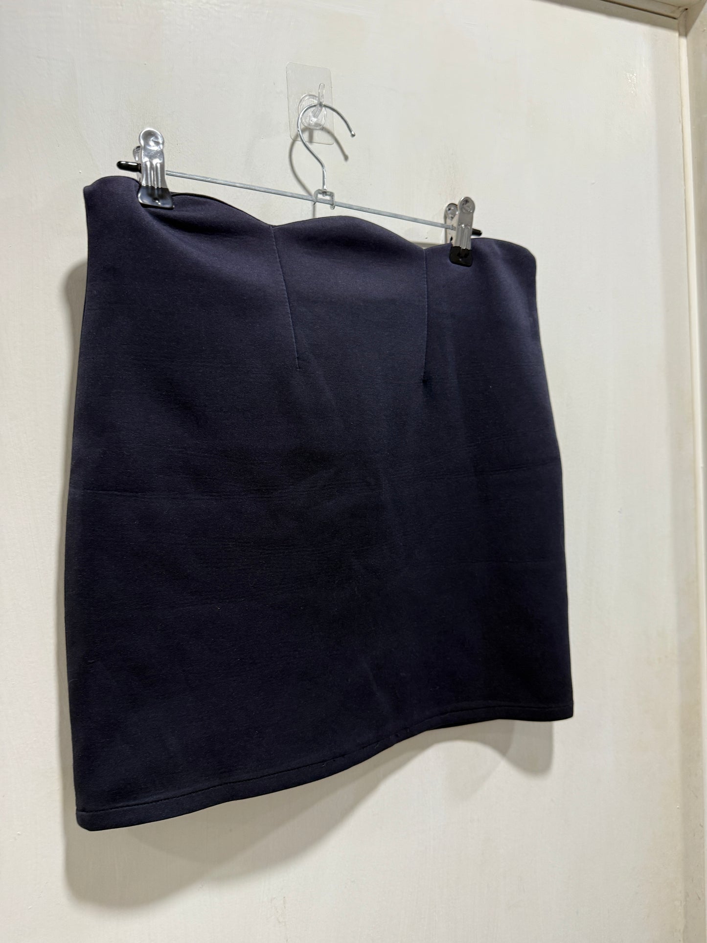 No Brand Navy Scalloped-Edge Mini Skirt S