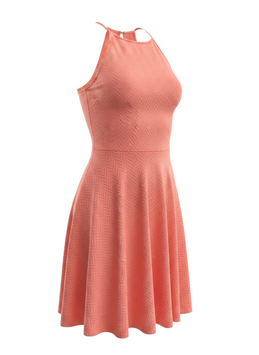 Neon Orange Halter Dress — Chevron Texture — Mossimo Supply Co.