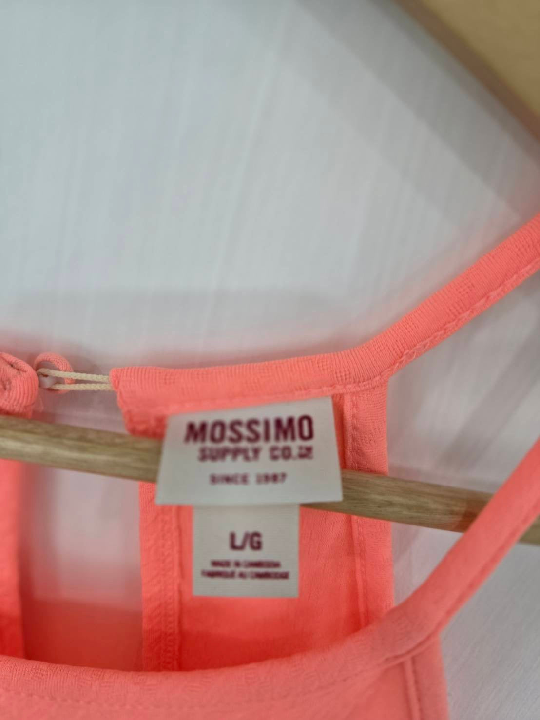 Neon Orange Halter Dress — Chevron Texture — Mossimo Supply Co.