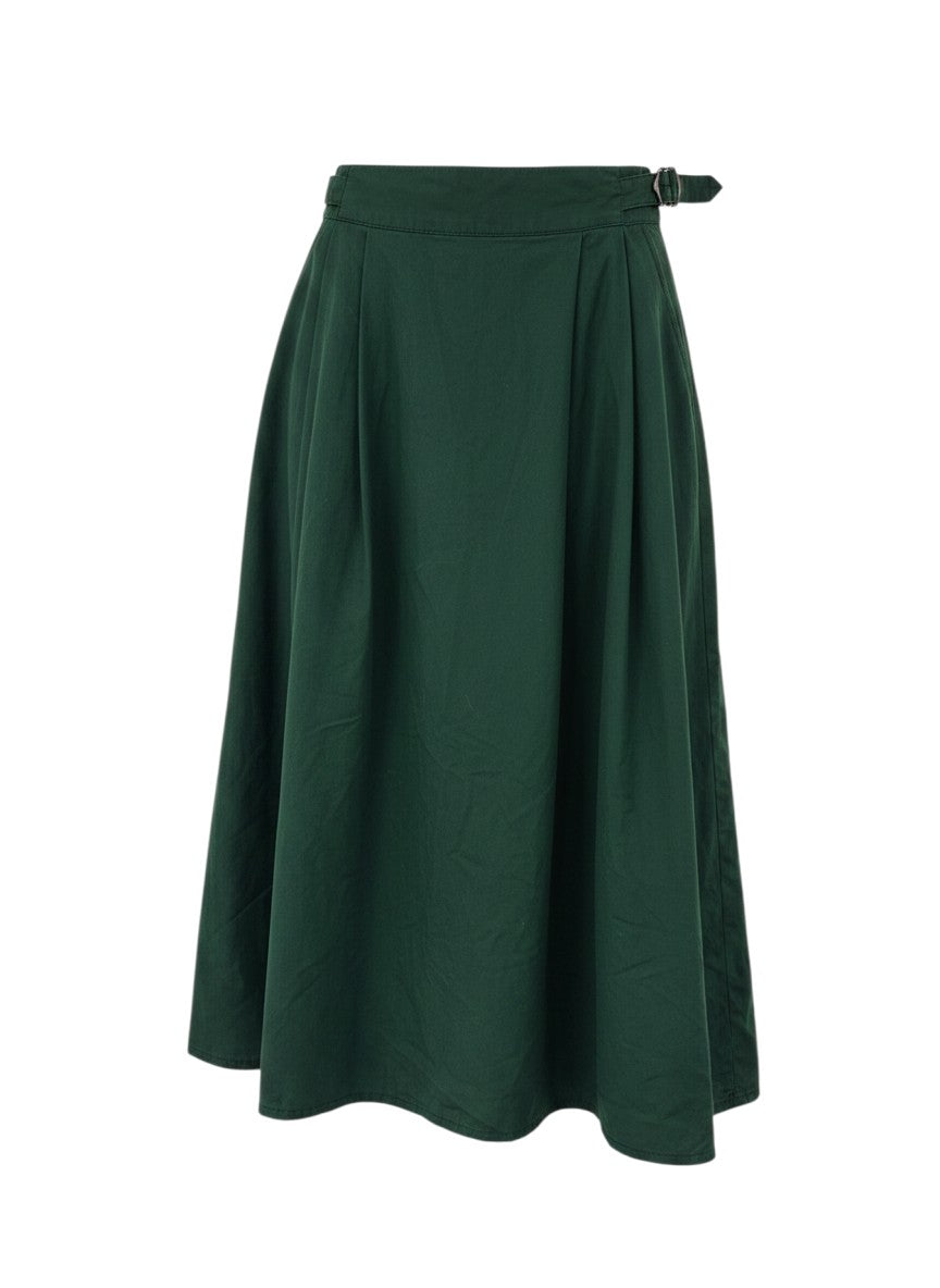 Lepsim Lowrys Farm Pleated Skirt — Forest Green — Size S