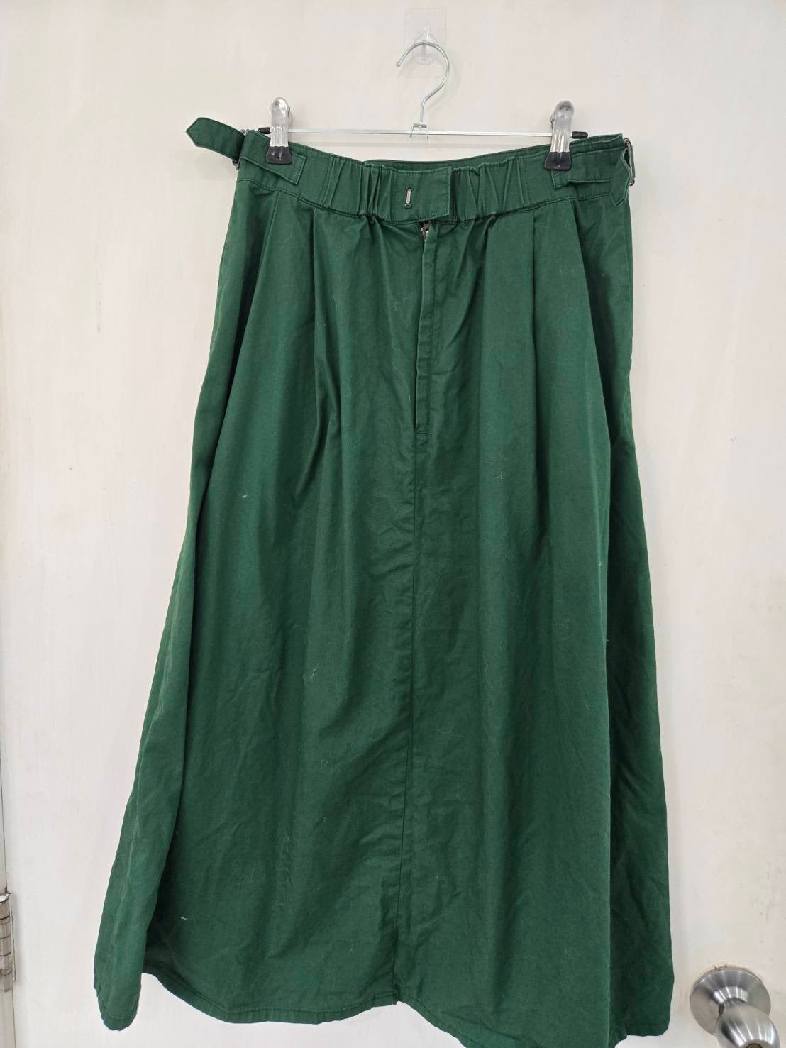 Lepsim Lowrys Farm Pleated Skirt — Forest Green — Size S