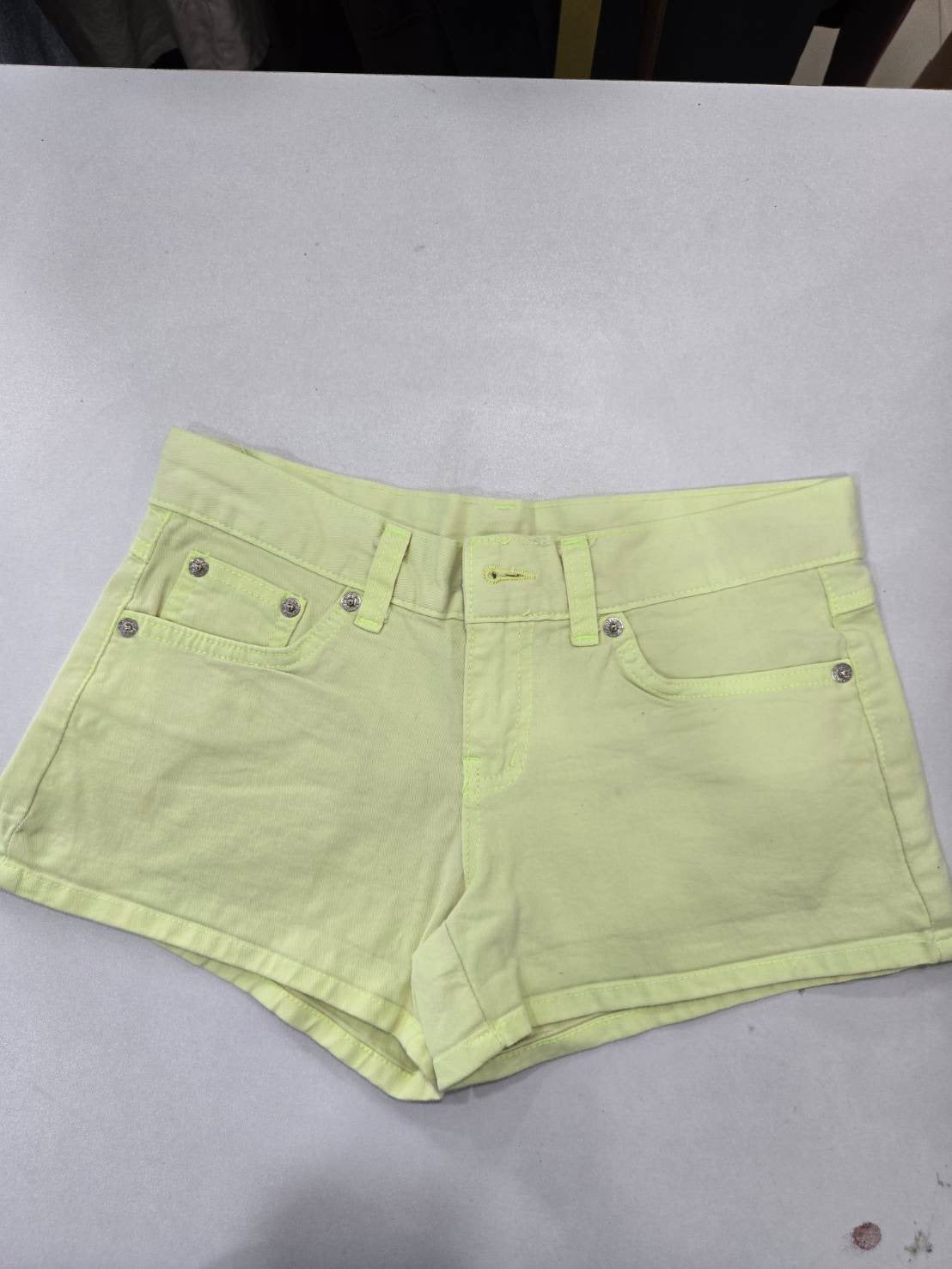 Lime Green Mini Shorts — Colour-Pop Essential — No Brand