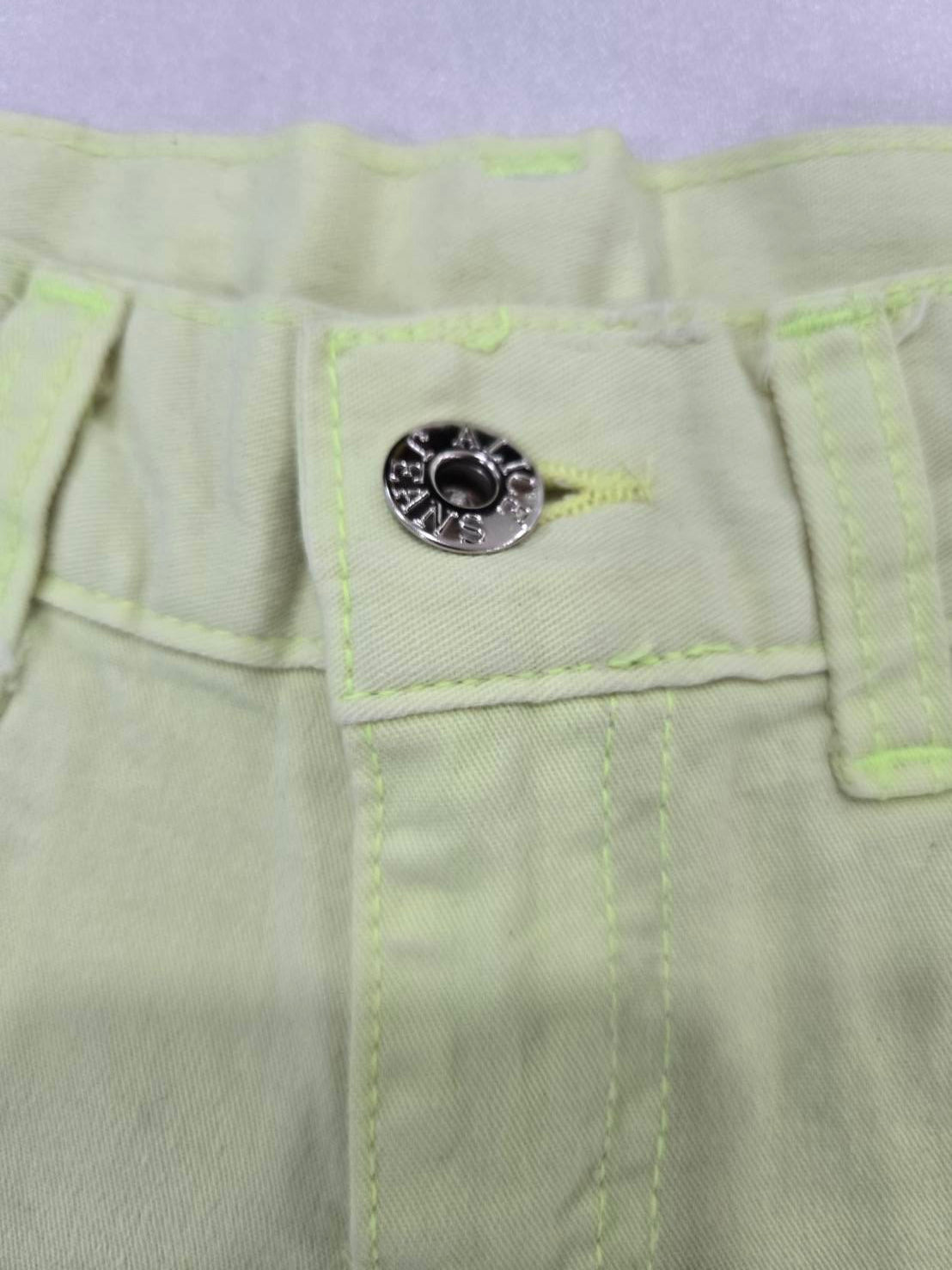 Lime Green Mini Shorts — Colour-Pop Essential — No Brand