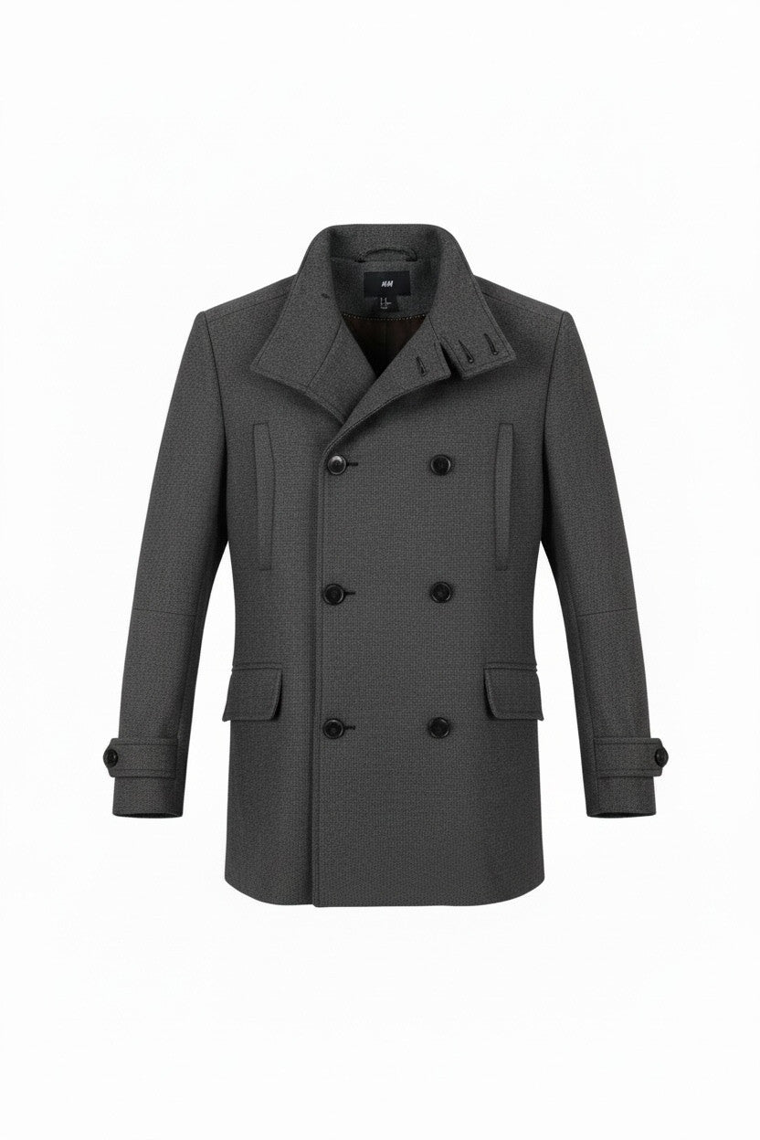 Men's Double-Breasted Wool Coat — H&M