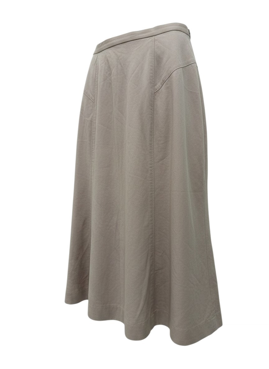 Galactica Linen-Blend Flare Skirt 64-91