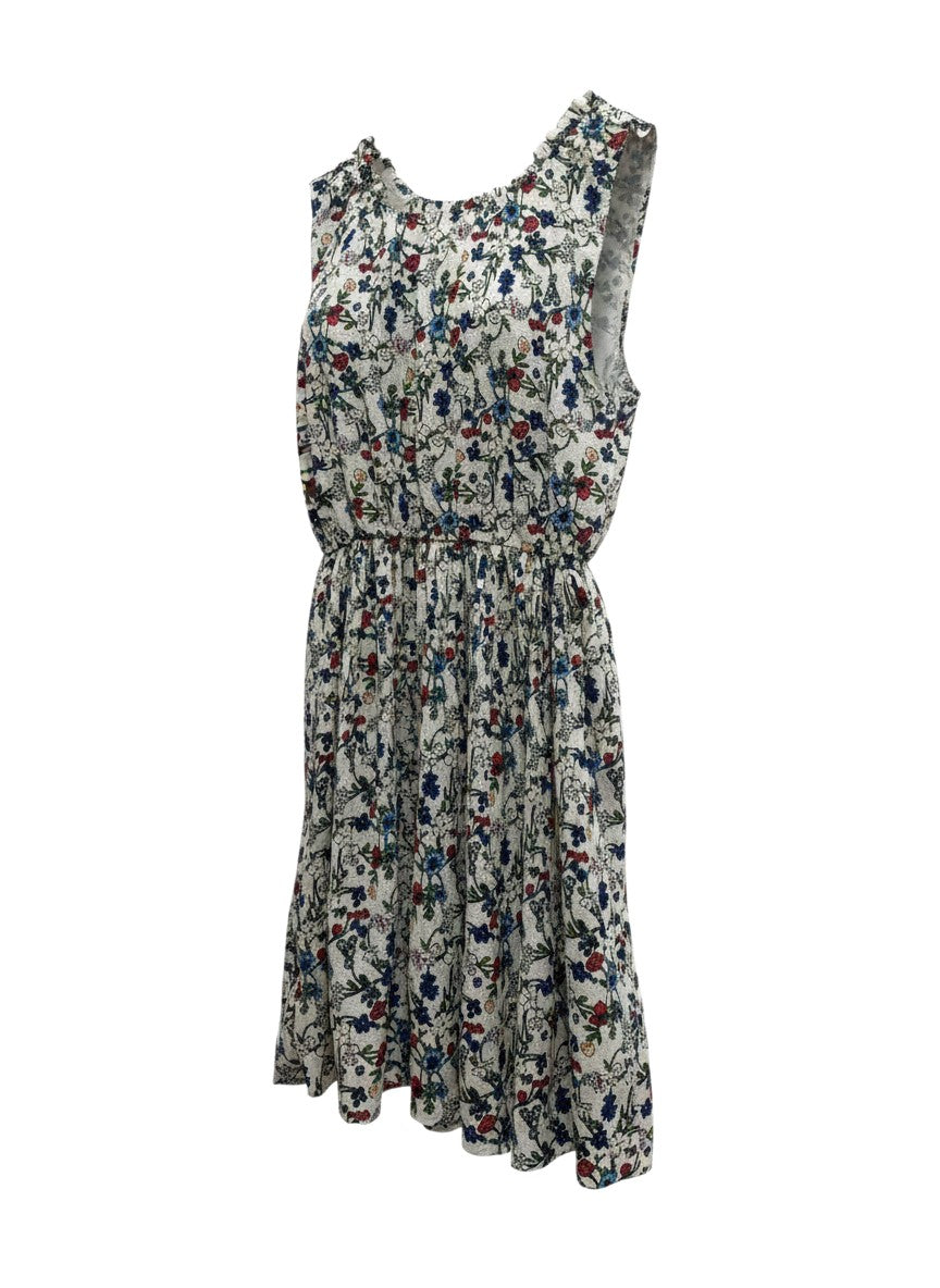Classic Shop Floral & Feline Print Sleeveless Dress S/M