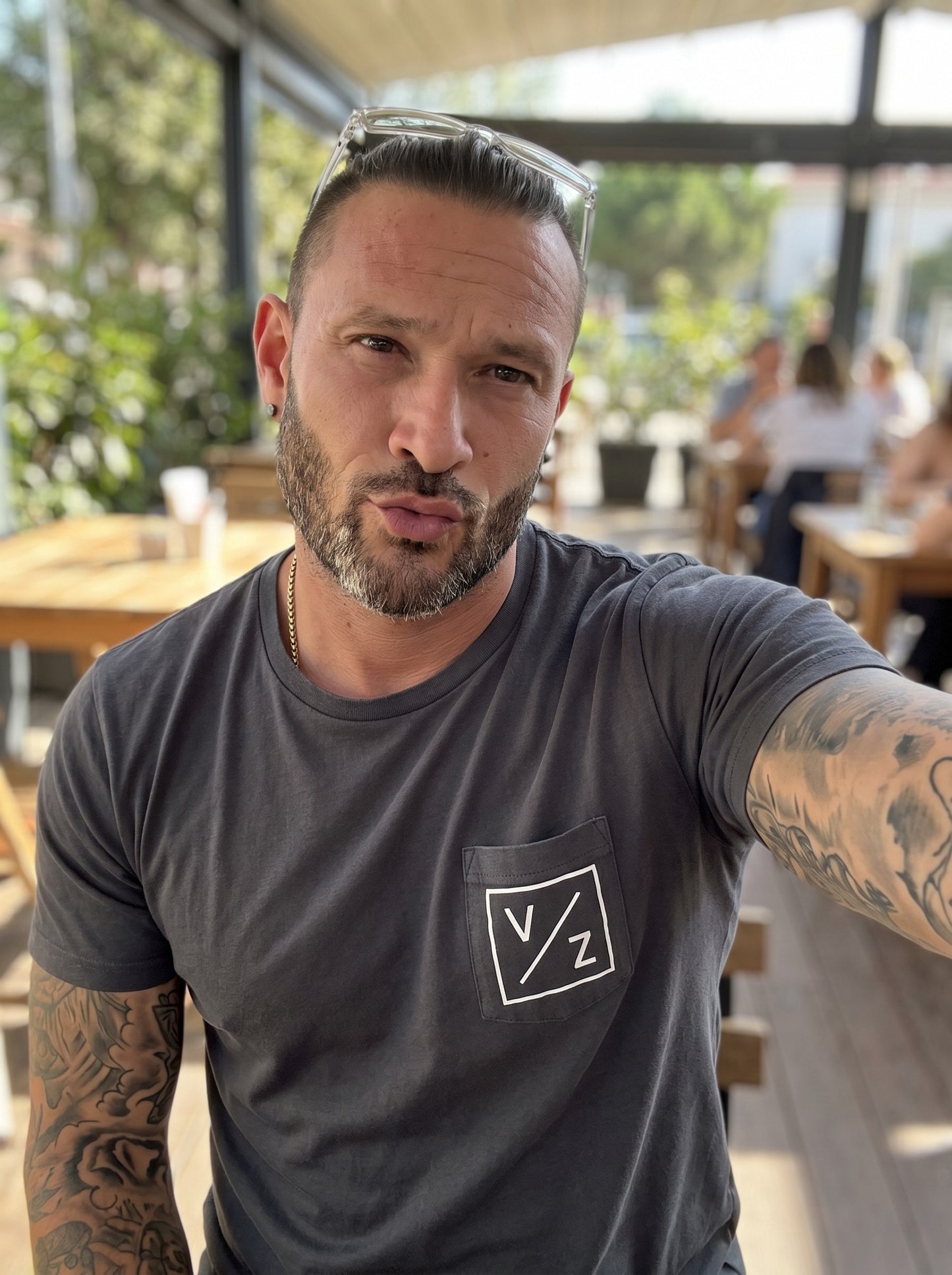 Monzipper Black Pocket Logo T-Shirt