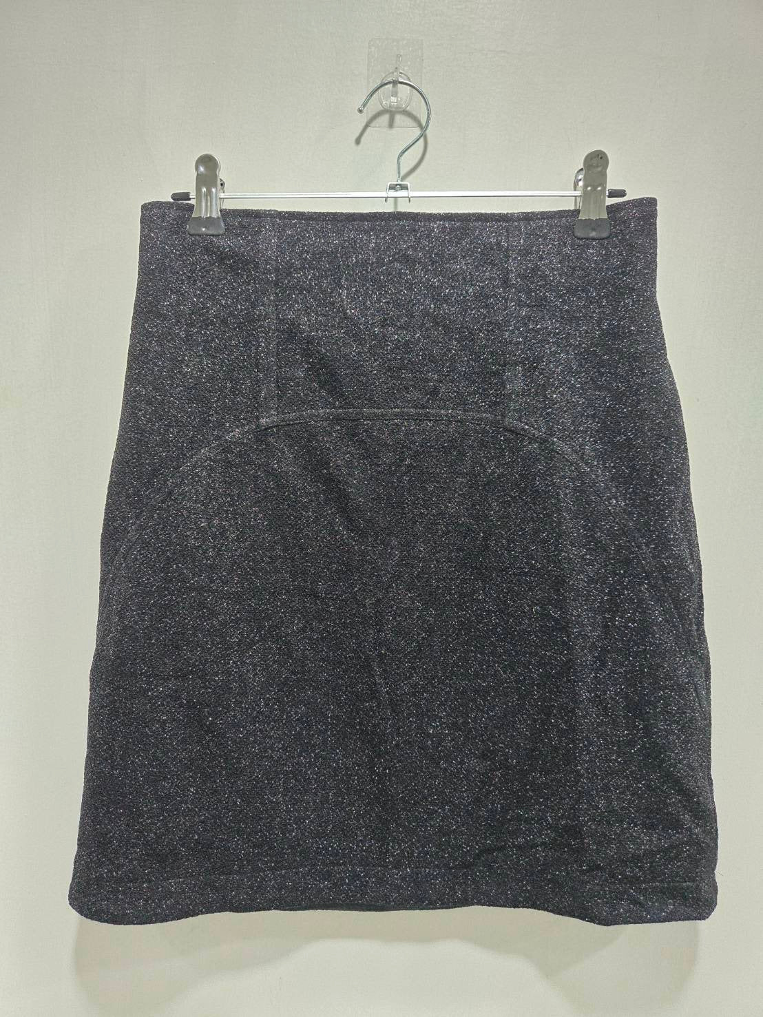 Snidel Charcoal Speckled Wool-Blend Mini Skirt