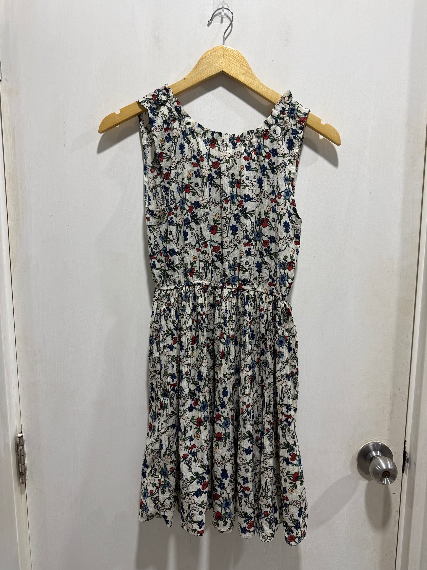 Classic Shop Floral & Feline Print Sleeveless Dress S/M