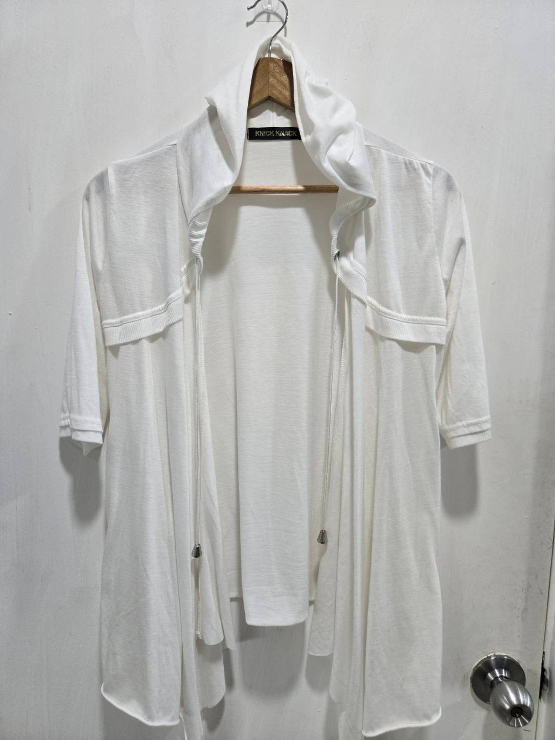 Knick Knack White Hooded Cardigan