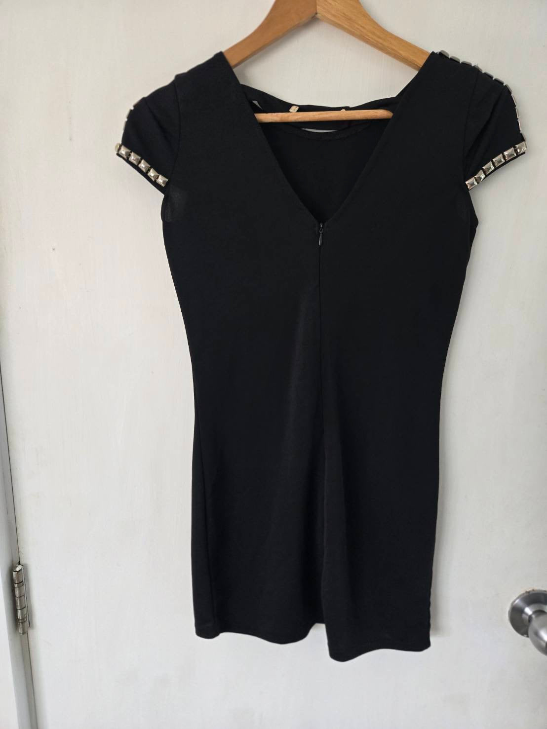 Black Crystal Chain Mini Dress — Viva La Gloria