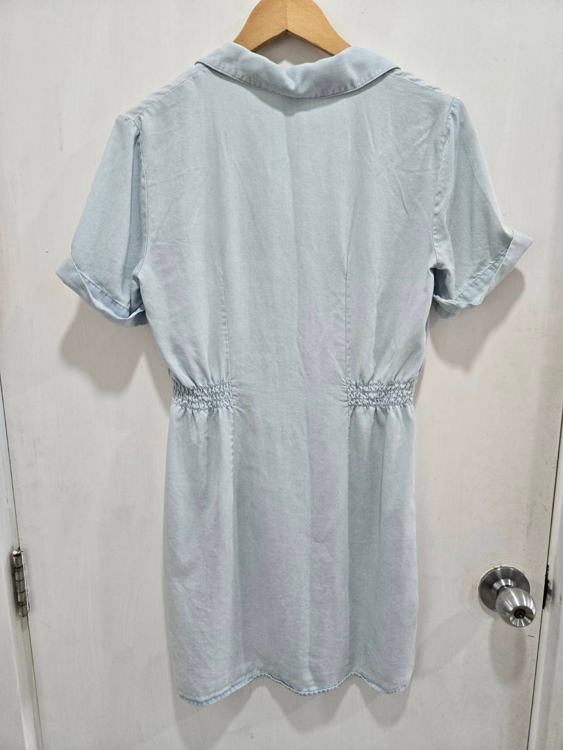 Zara Light Blue Washed Shirt Dress