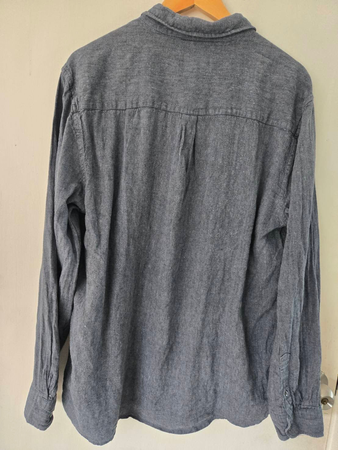 Charcoal Grey Linen Button-Up Shirt — Unison