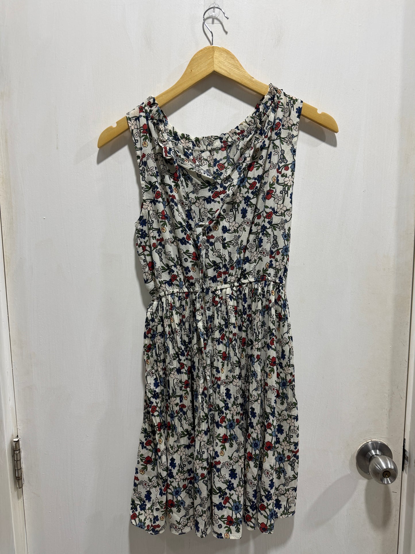 Classic Shop Floral & Feline Print Sleeveless Dress S/M