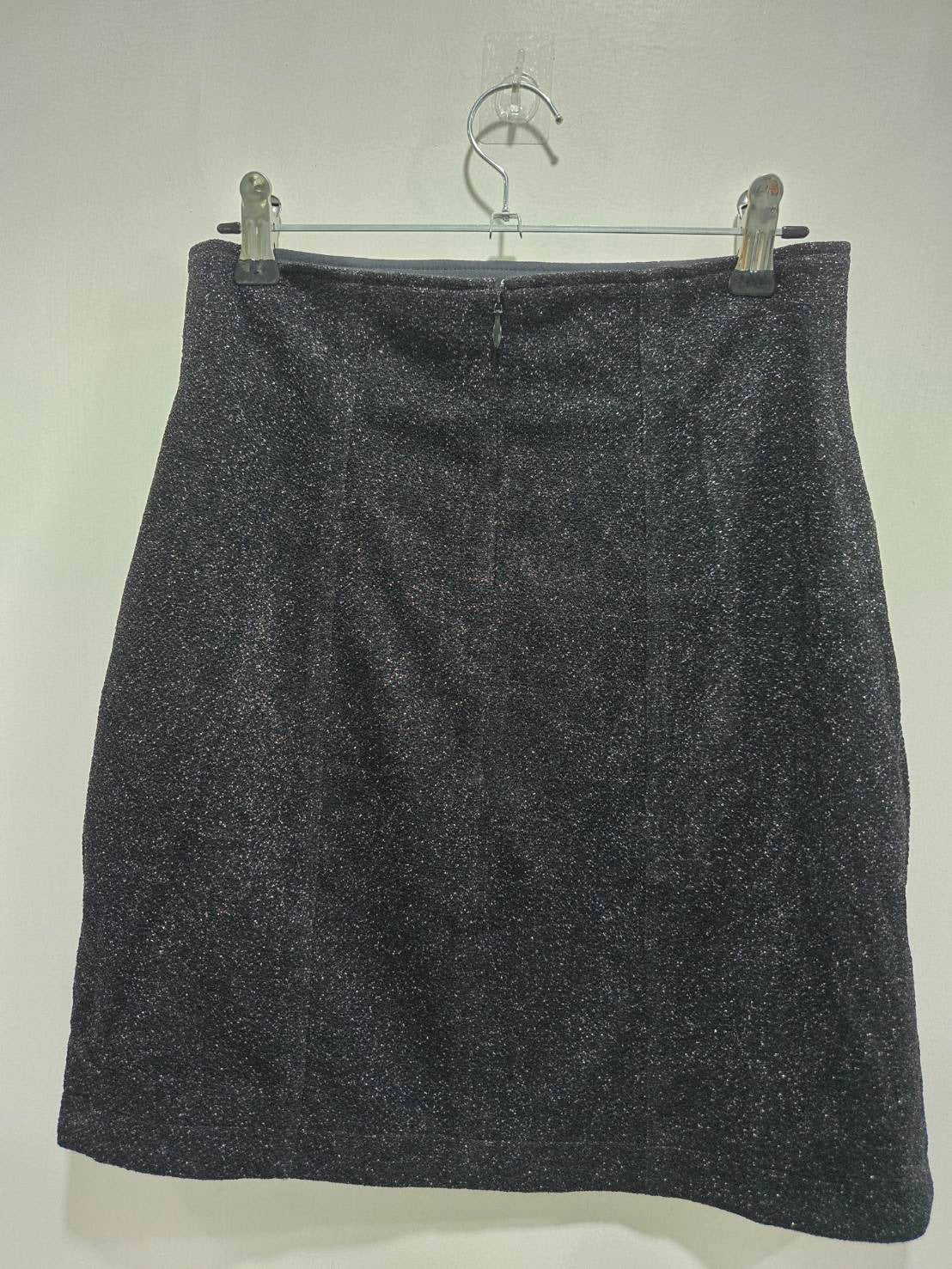 Snidel Charcoal Speckled Wool-Blend Mini Skirt