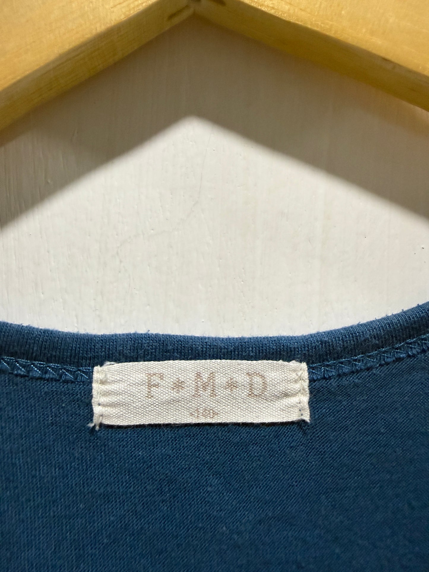 F*M*D Blue "A" Letter Sleeveless Top 140cm Child / S Women