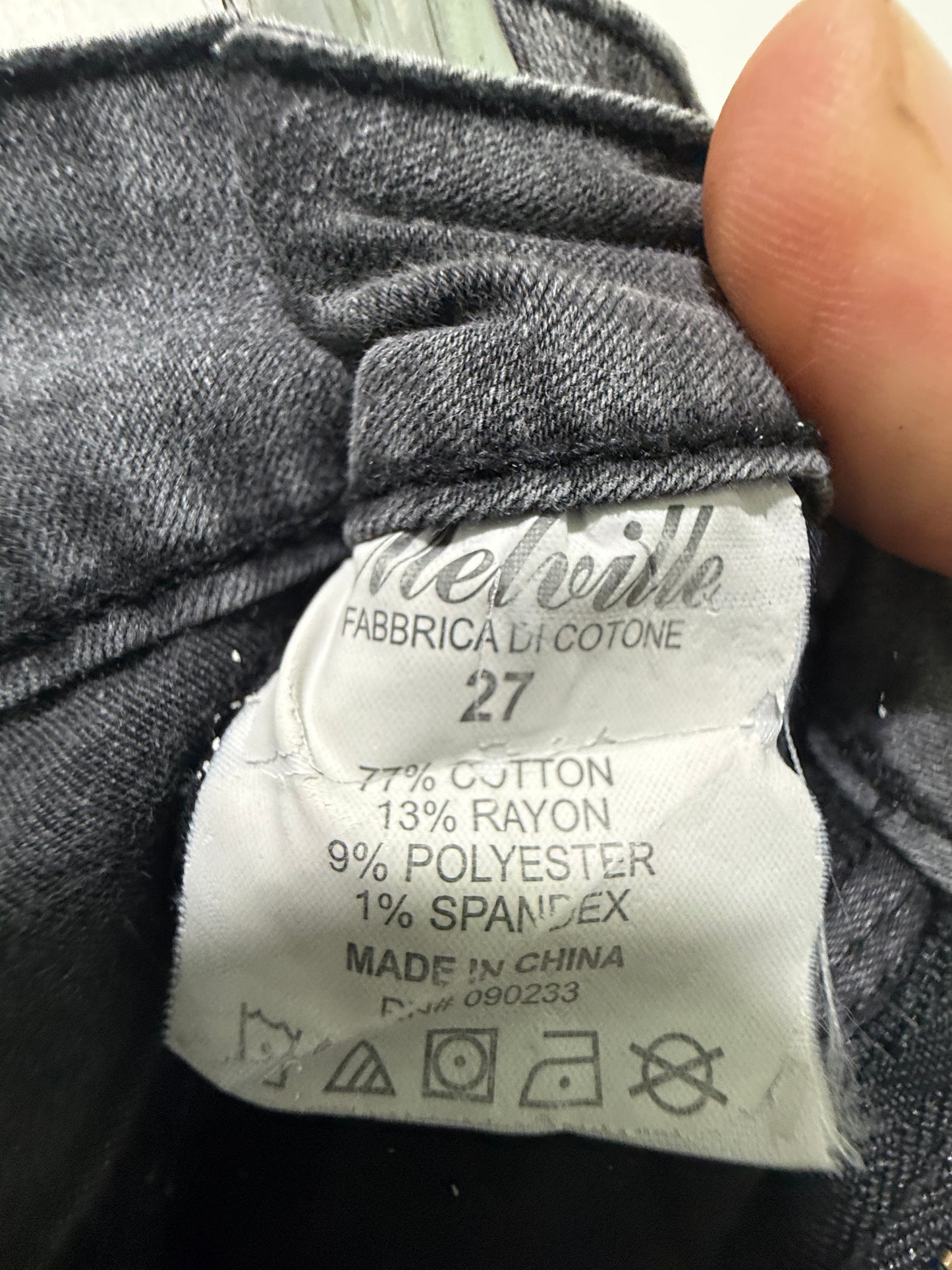 Melville Grey Skinny Jeans 27