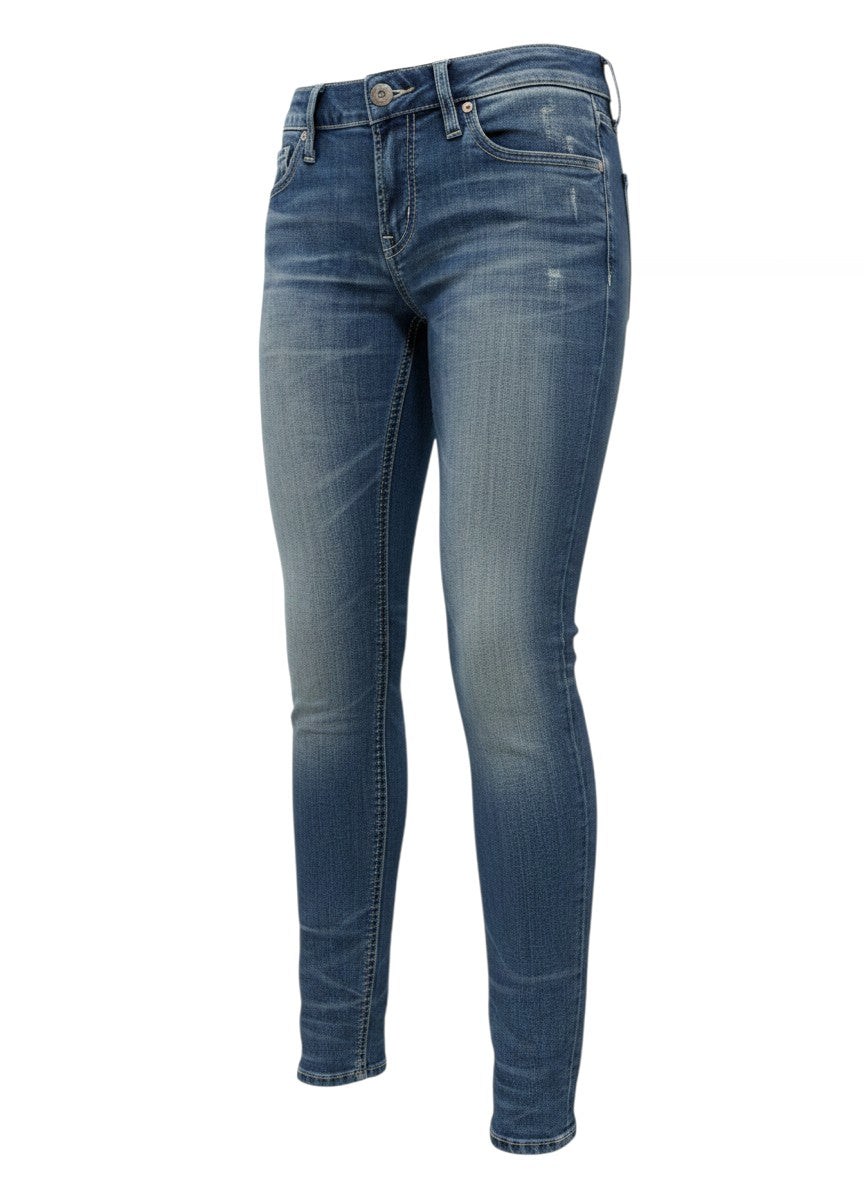 Sly Jeans Medium Wash Low-Rise Skinny Jeans 25