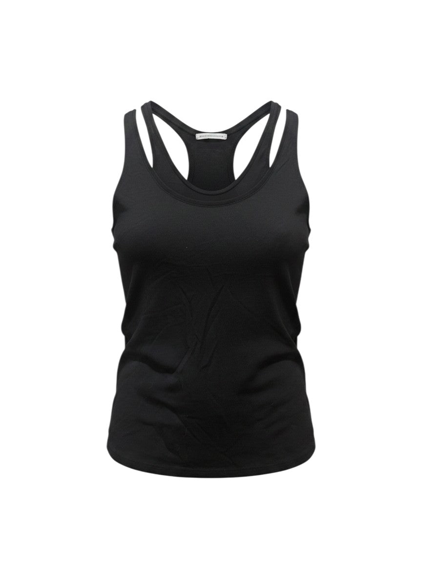 Global Rythme Essence Black Racerback Tank Top M