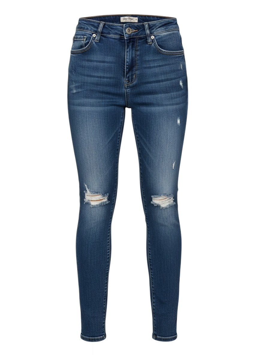 ChouChou Dark Wash Distressed Skinny Jeans — Size S