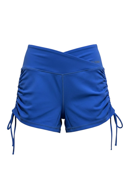 Royal Blue High-Waisted Athletic Shorts — Sporty Active Essential — Fablookx