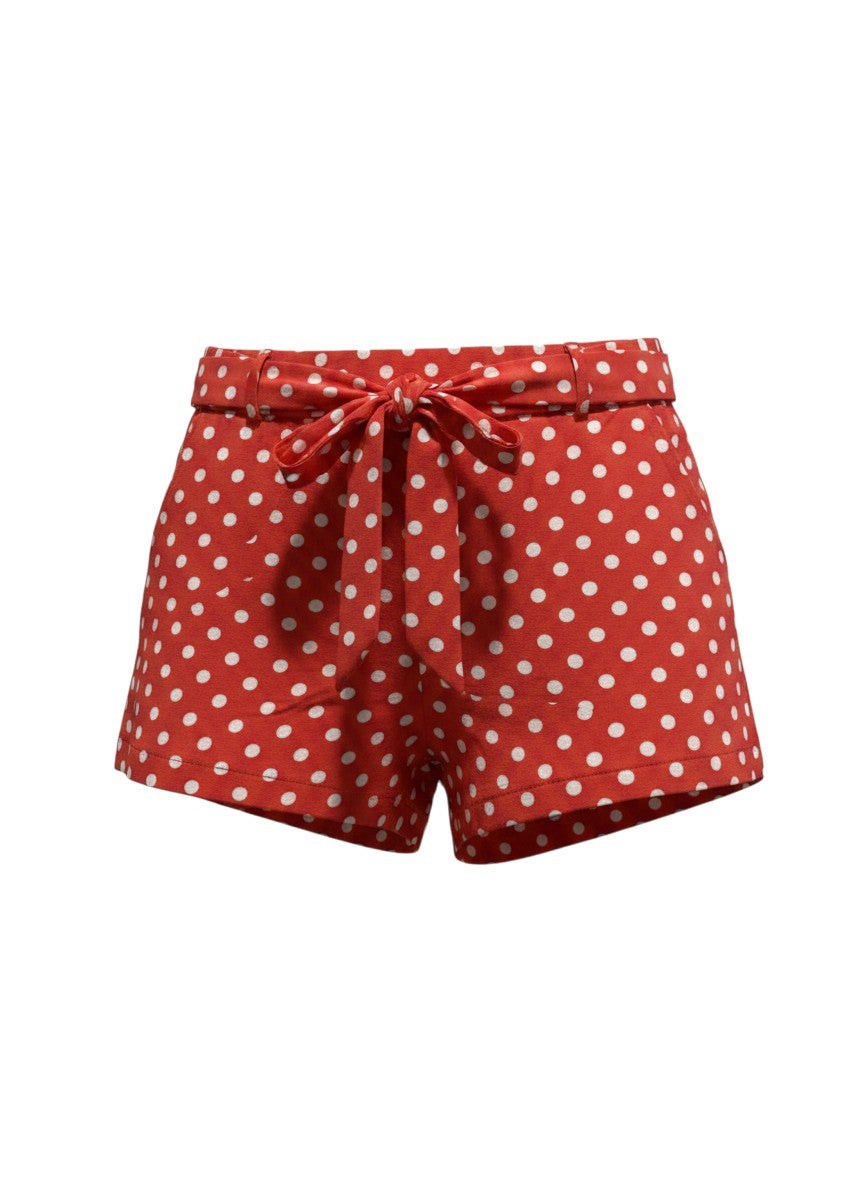 Rosette & Be Cool Red Polka Dot Tie-Waist Shorts M