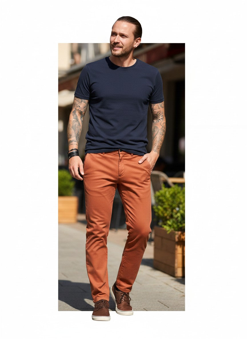 Louis Castel Burnt Orange Chino Pants