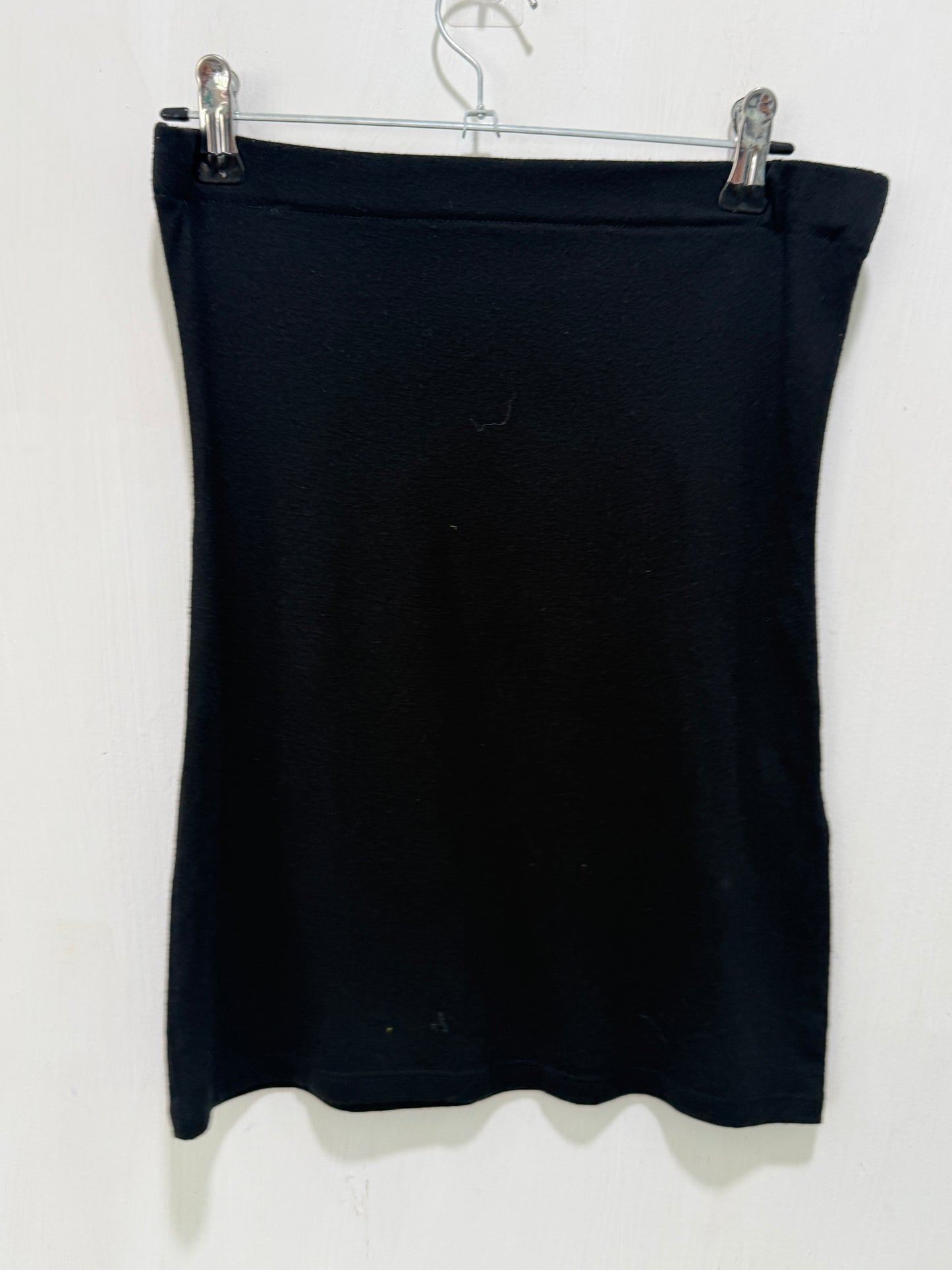 Alma Black Ribbed Tube Top M