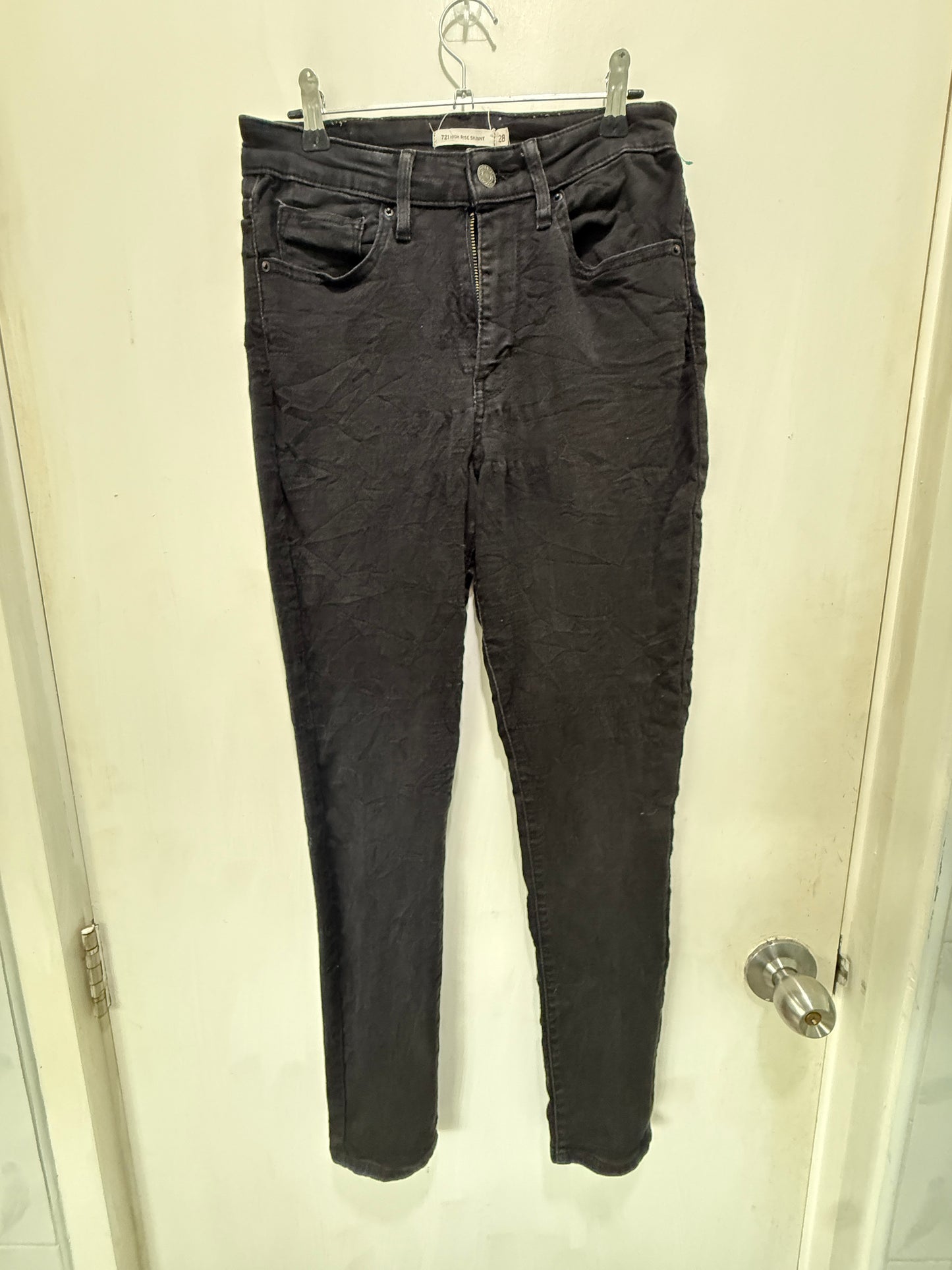 Levi's 721 Black High Rise Skinny Jeans 28