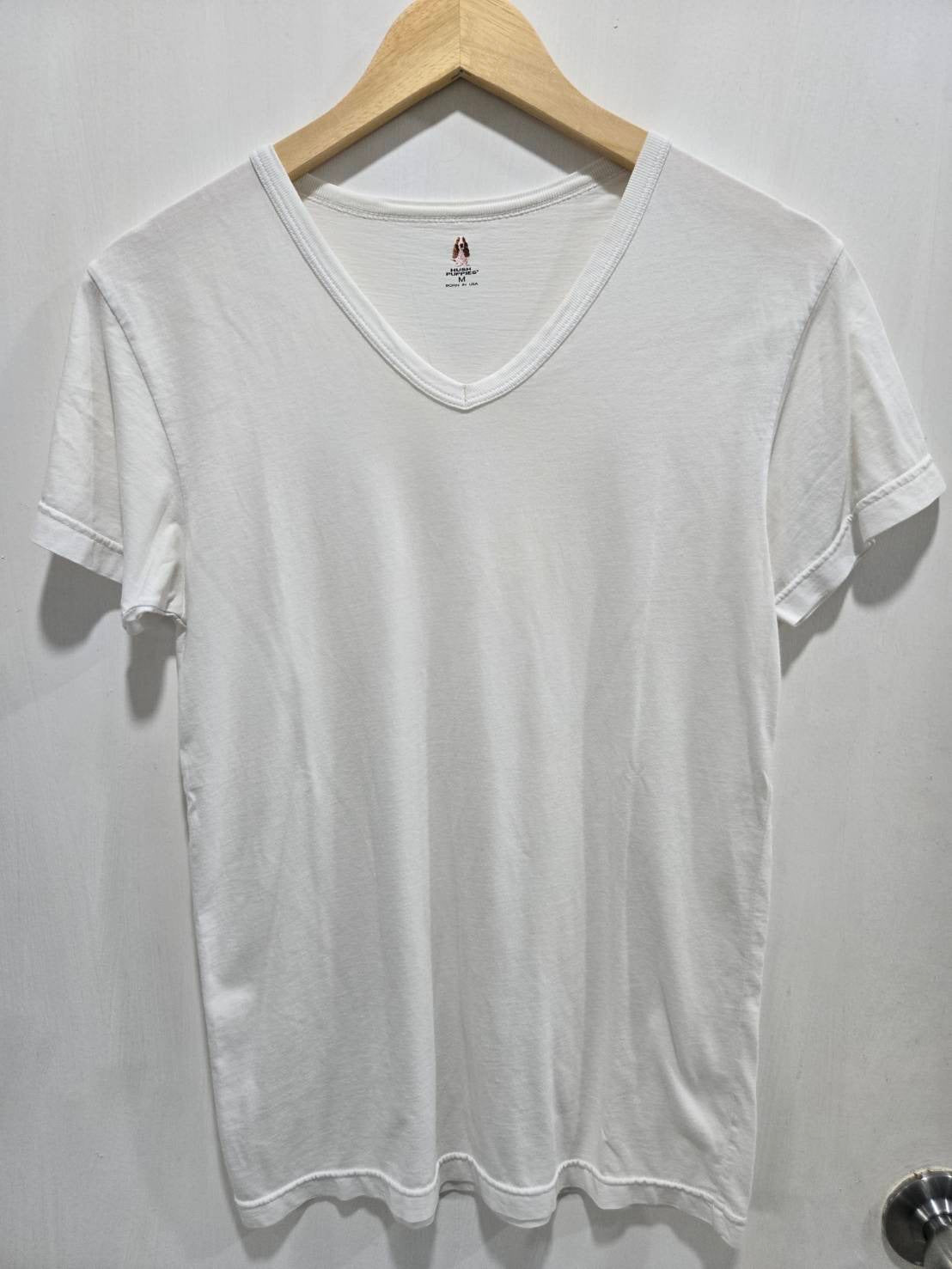 Hush Puppies White V-Neck T-Shirt