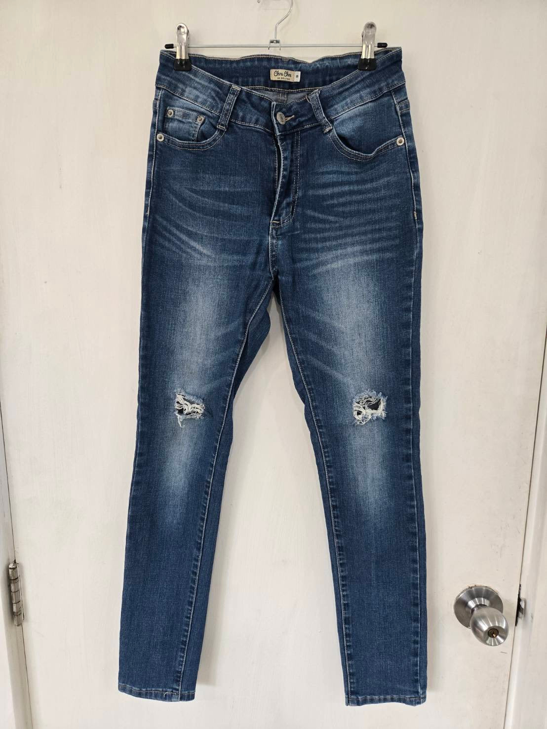 ChouChou Dark Wash Distressed Skinny Jeans — Size S