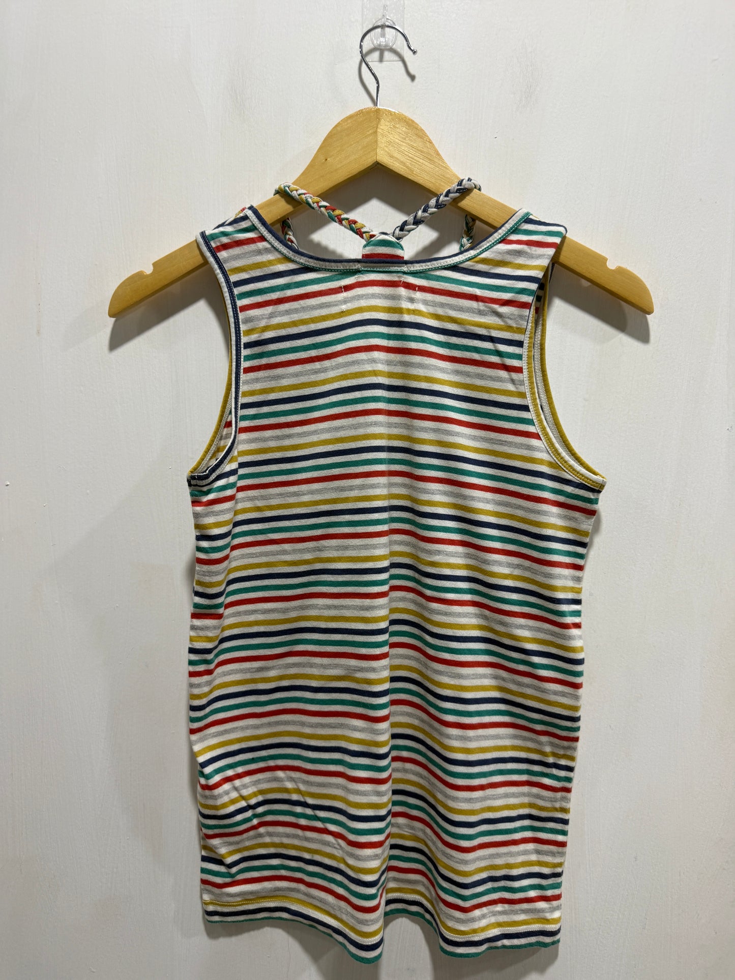 Heart Market Multicolor Striped Braided Neckline Tank Top F