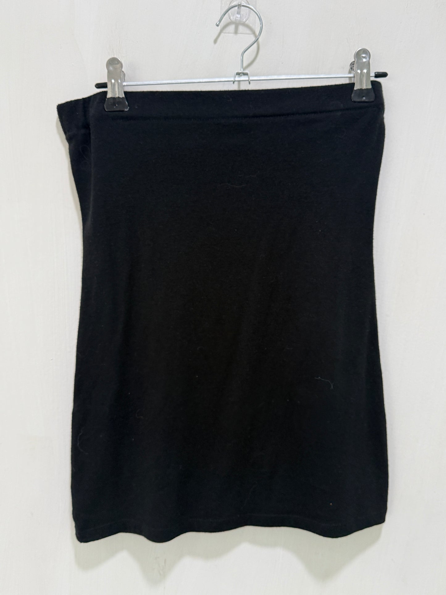 Alma Black Ribbed Tube Top M