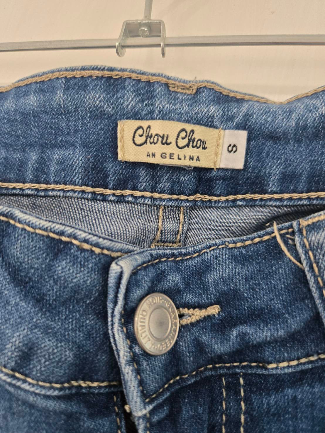 ChouChou Dark Wash Distressed Skinny Jeans — Size S