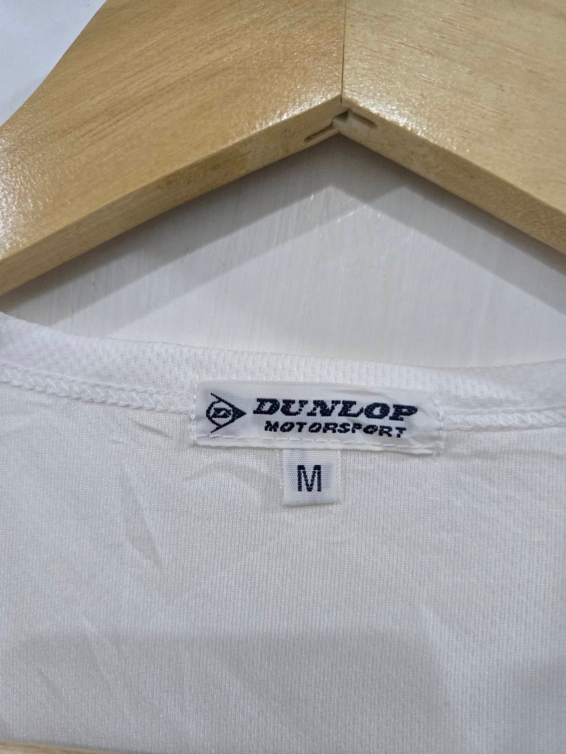 White Floral Graphic T-Shirt — Dunlop Motorsport Print — Dunlop
