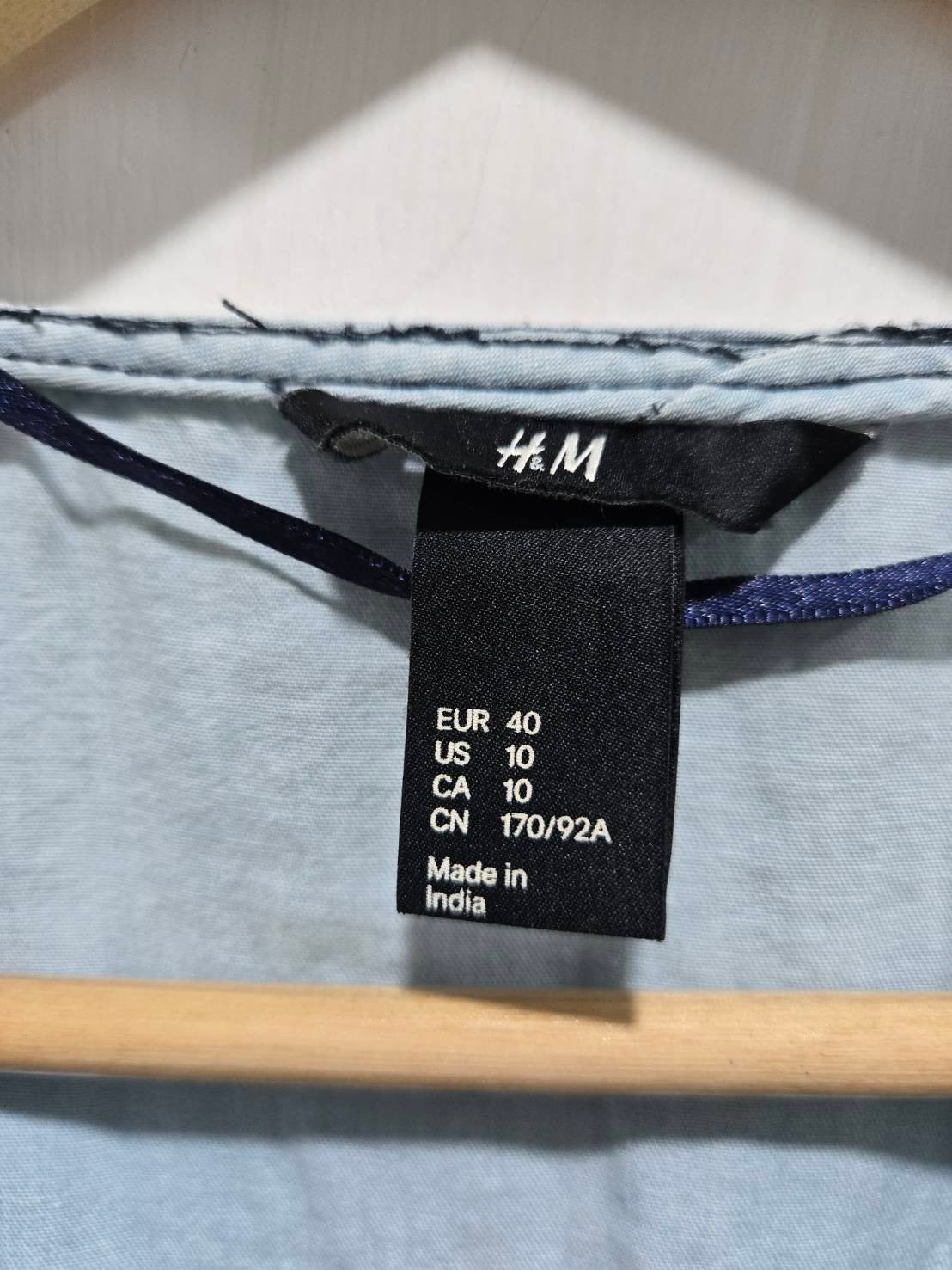 H&M Light-Wash Chambray Skater Dress