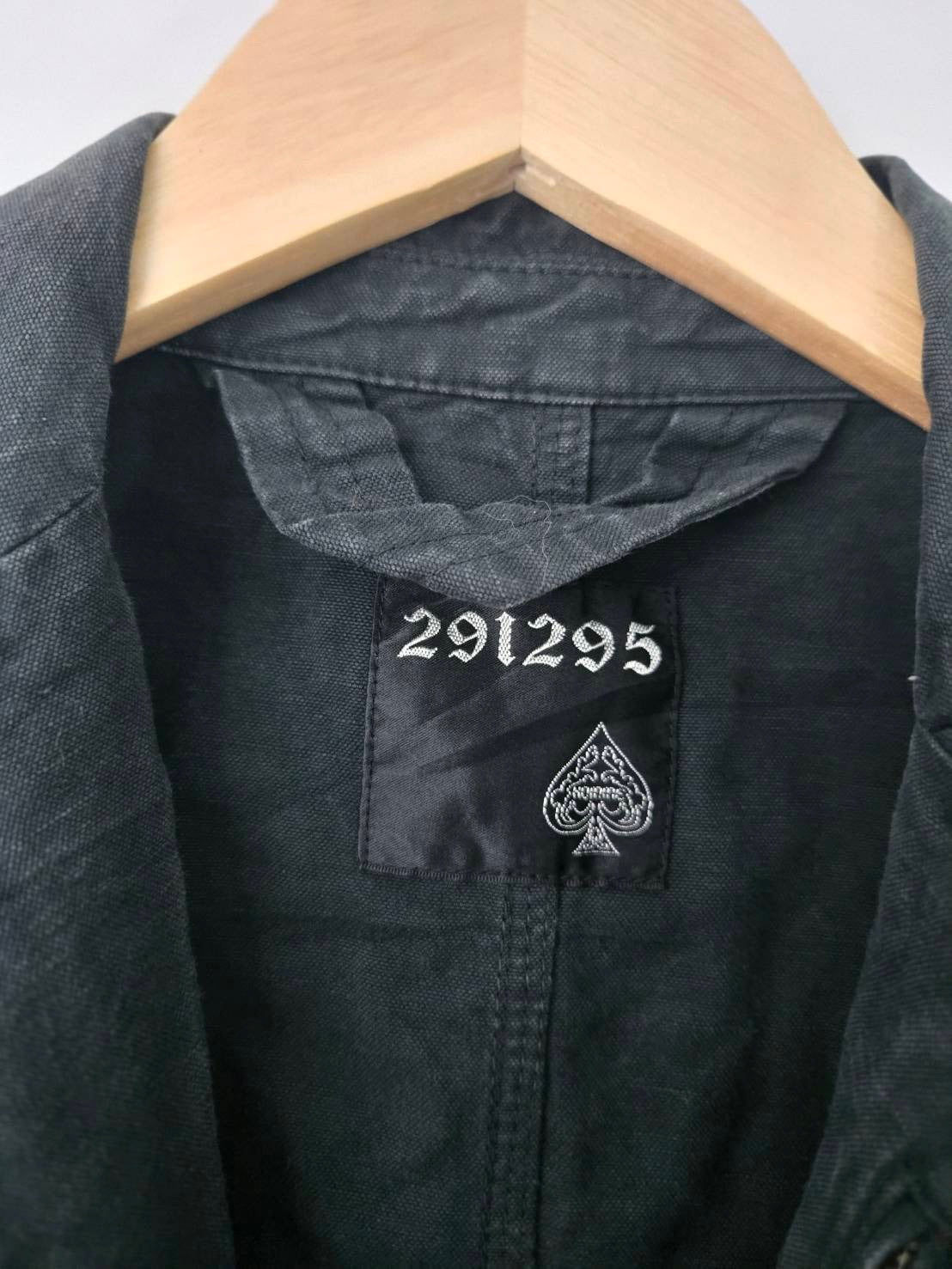Black Washed Linen Blazer — 291295=Homme