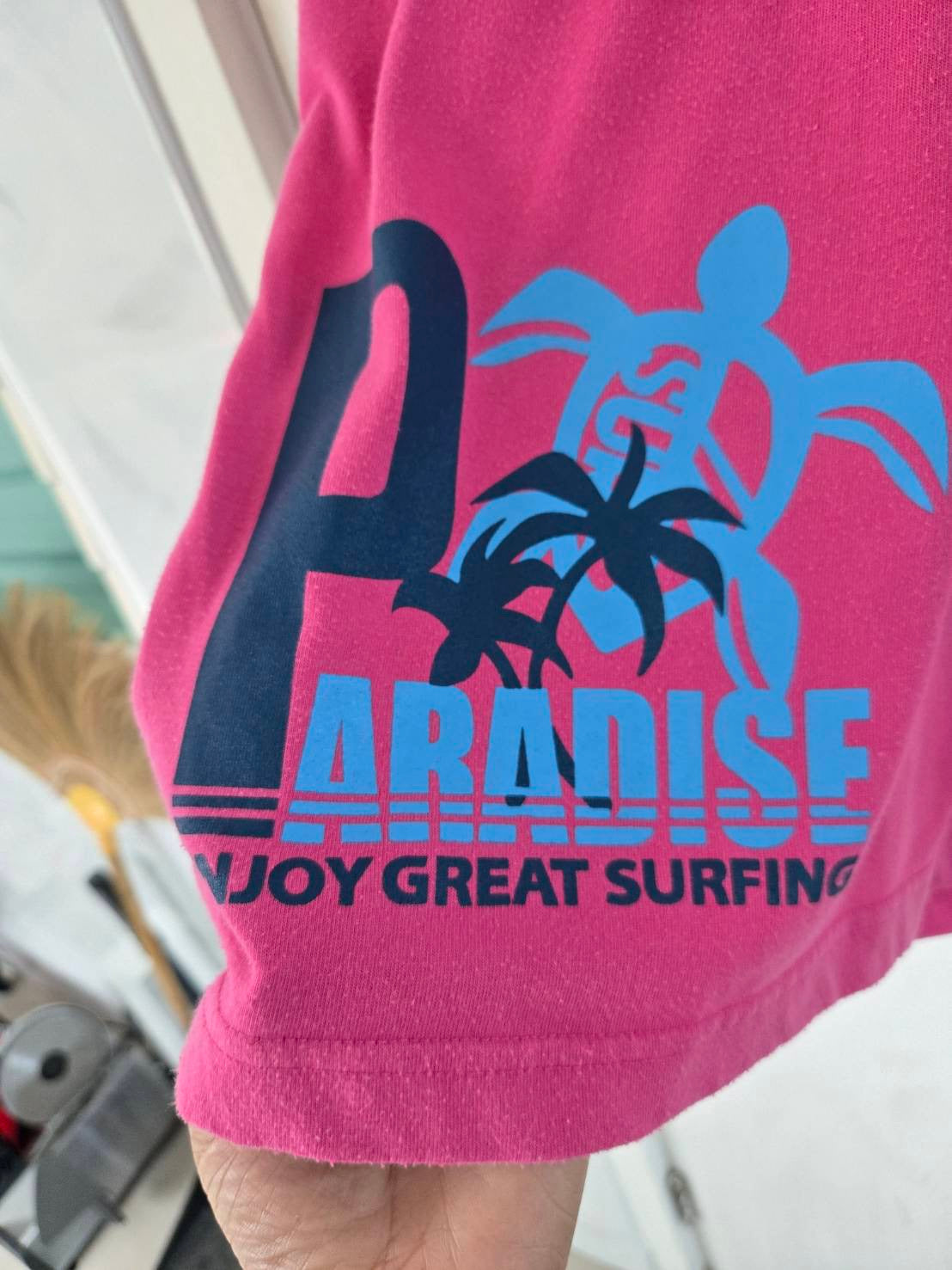 Pink Short-Sleeve Polo Shirt — Plaid Collar — Amore Puro